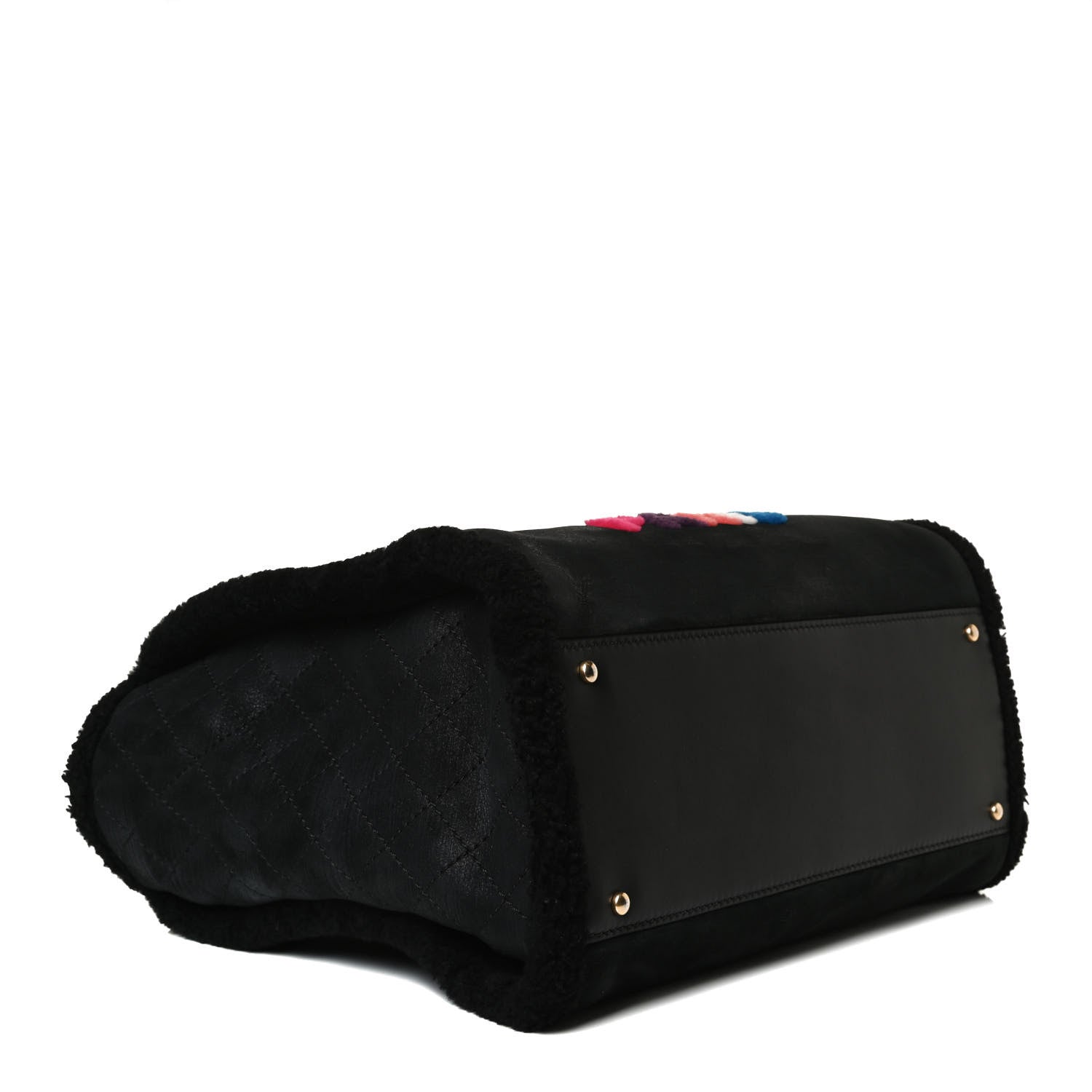 Chanel Shearling Large Deauville Tote Black 4 of 19