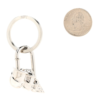 Hermes Palladium Seashell Key Ring 2 of 5