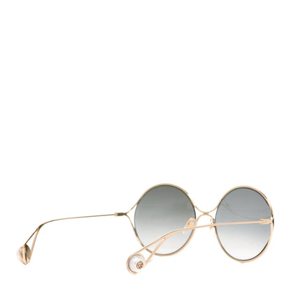 Gucci Round Pearl Tip Sunglasses GG0253SA Gold 4 of 6