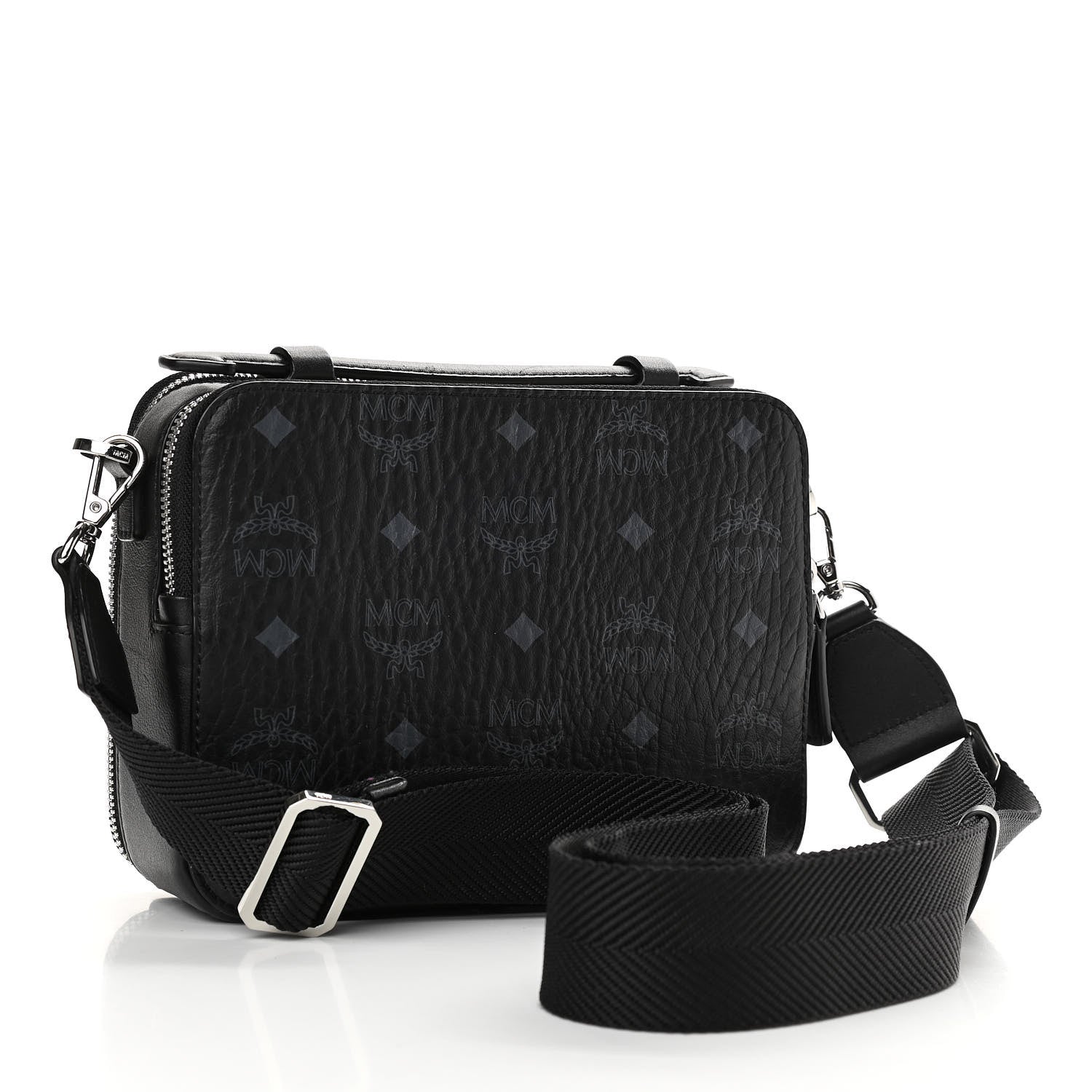 MCM Visetos Small Klassik Box Bag Black 3 of 10