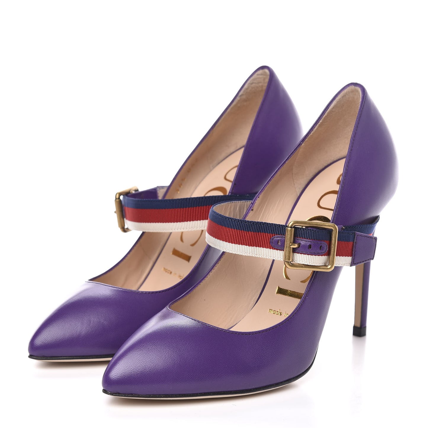 Malaga Kid Sylvie High Heel Pumps 36.5 Shine Purple