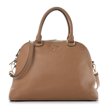 Prada Vitello Daino Dome Satchel Naturale 1 of 12