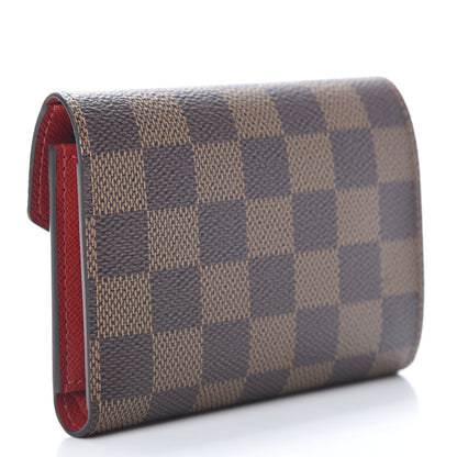 Louis Vuitton Damier Ebene Victorine Wallet Red 3 of 7