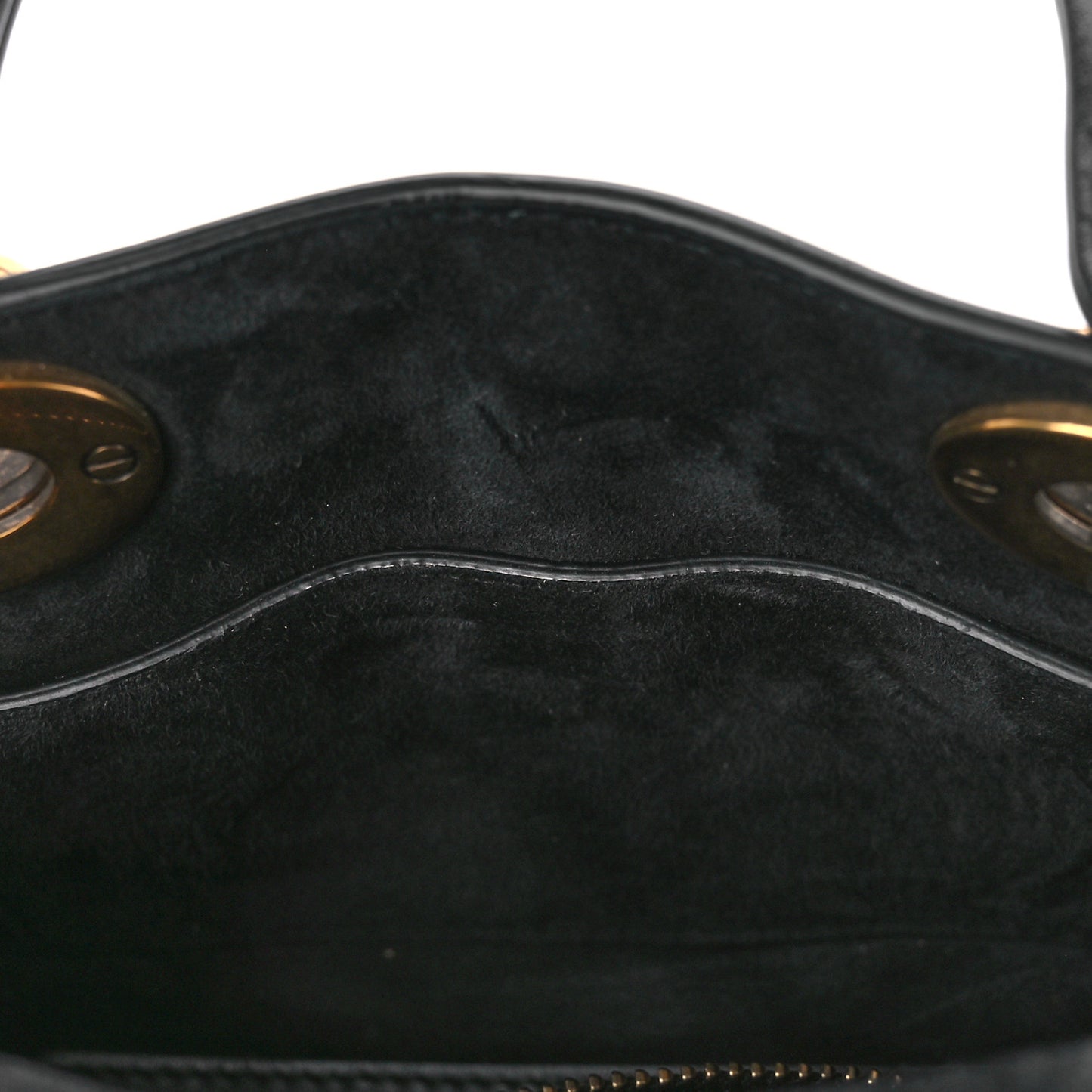 Lambskin Studded Mini Supple Lady Dior Black