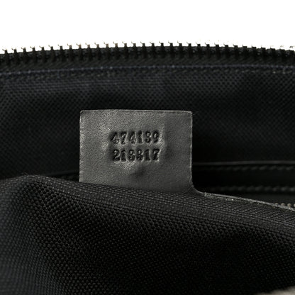 Gucci Soft GG Supreme Monogram Appia Calfskin Web East West Messenger Bag Black Grey 7 of 11