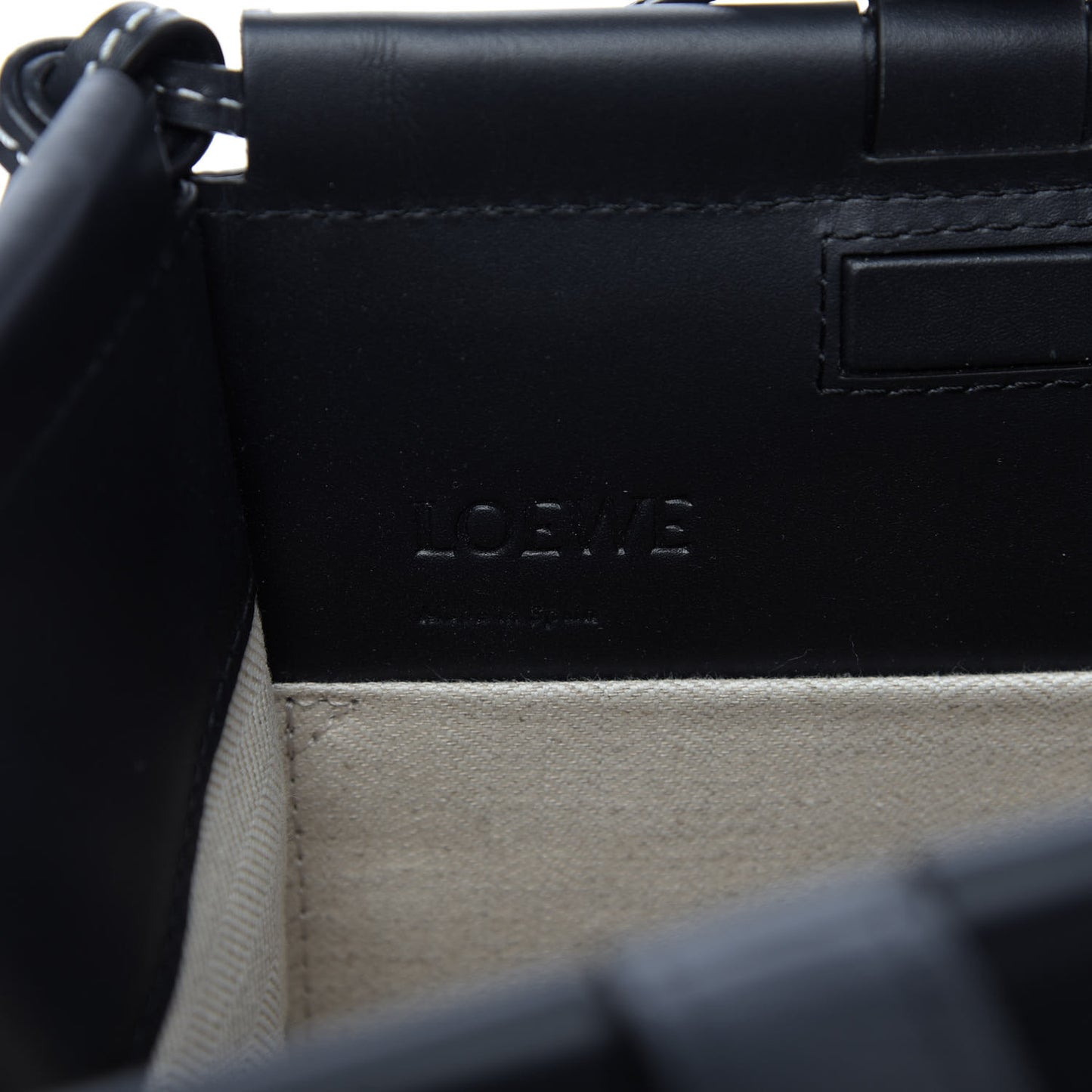 Grained Calfskin Small Cushion Tote Black