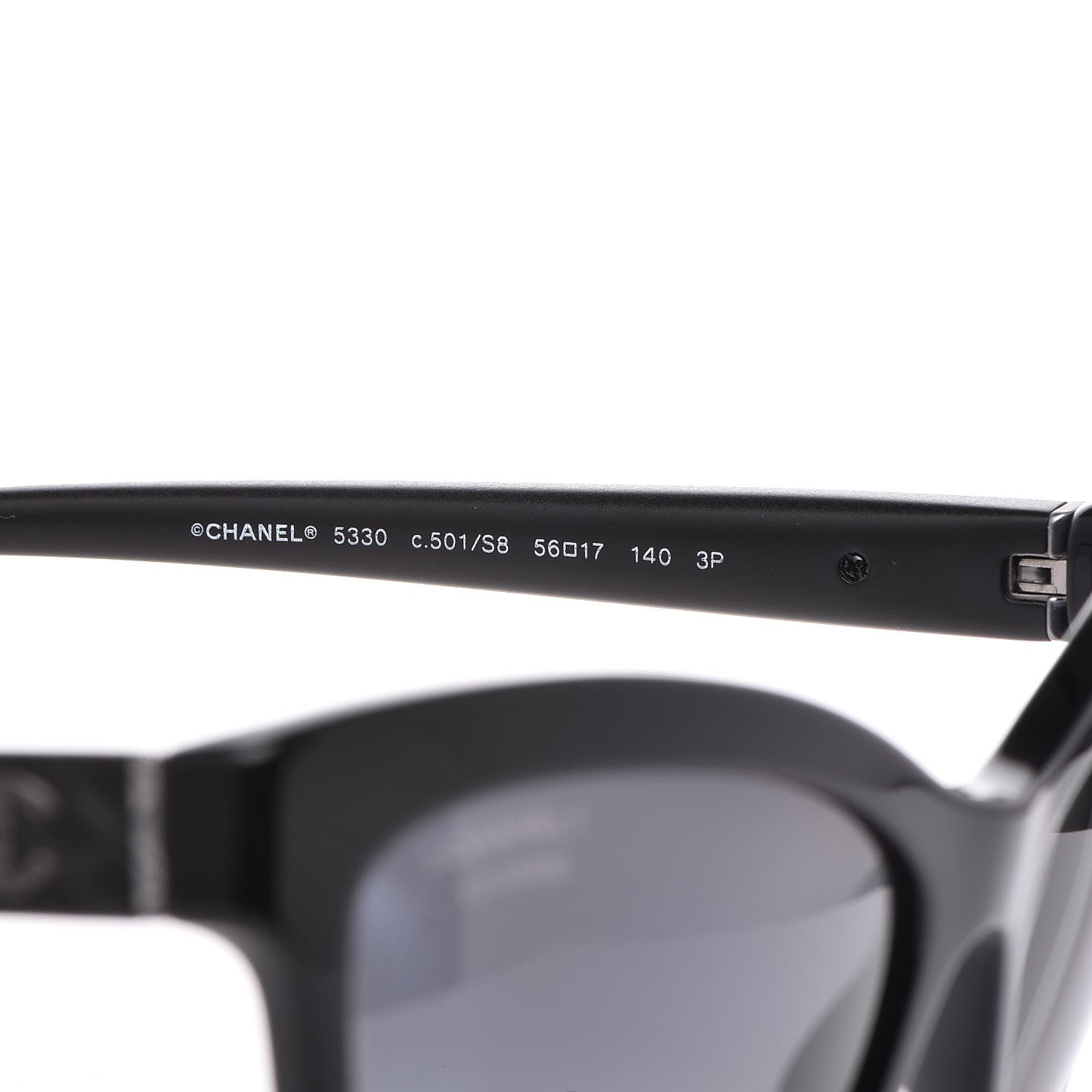 Chanel Polarized CC Cat Eye Sunglasses 5330 Black 6 of 10