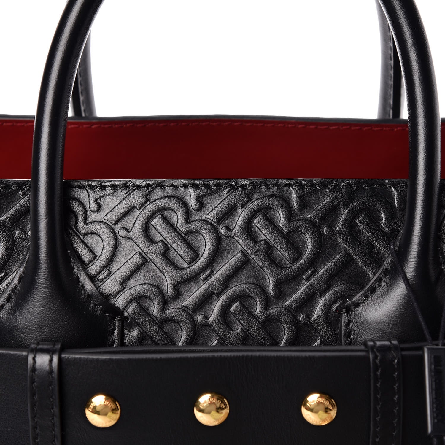 Burberry Calfskin Embossed Monogram Small Belt Bag Black 10 of 10