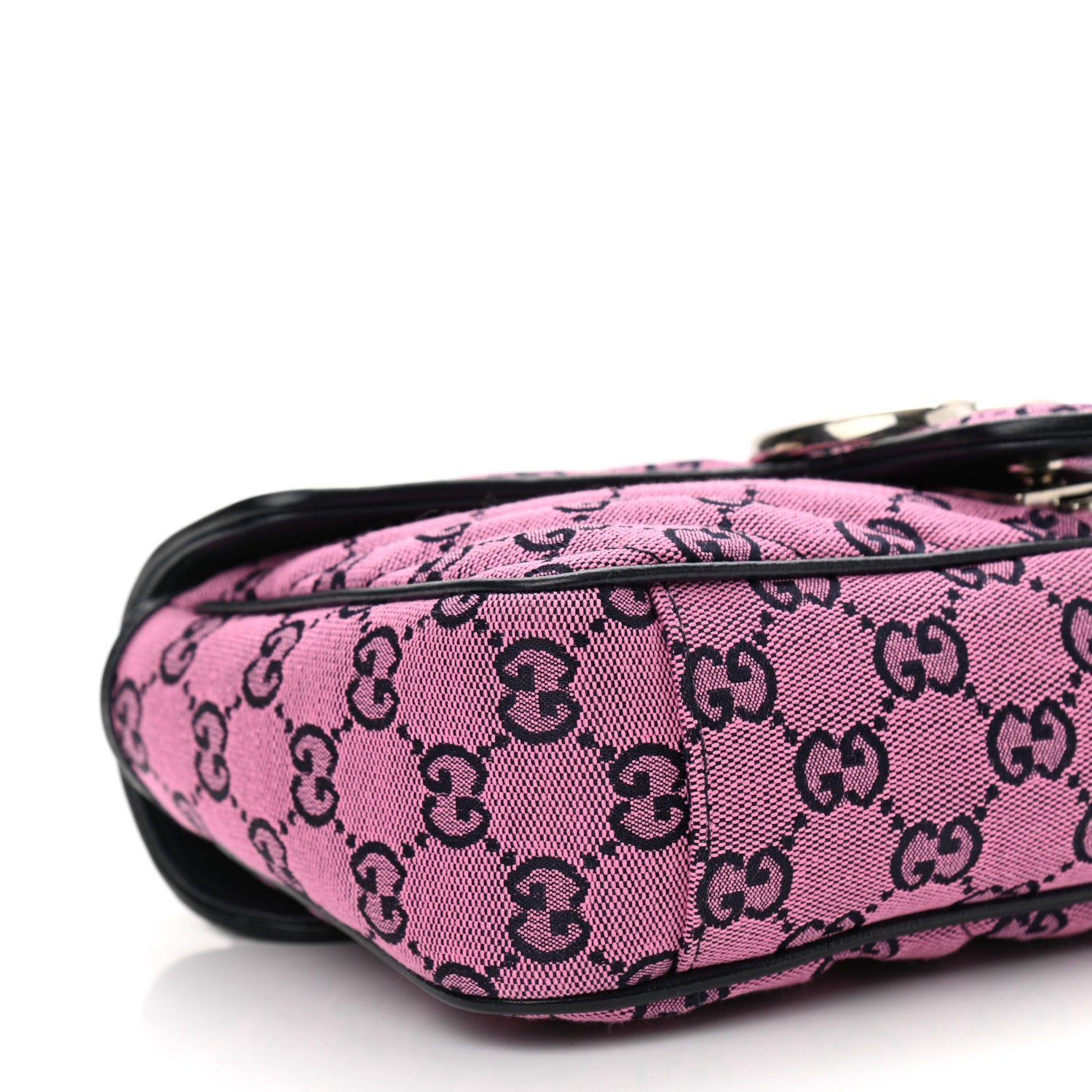 Gucci Monogram Multicolor Matelasse Diagonal Small GG Marmont Shoulder Bag Pink Blue 7 of 10