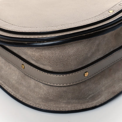 Chloe Calfskin Suede Medium Nile Bracelet Bag Motty Grey 8 of 10
