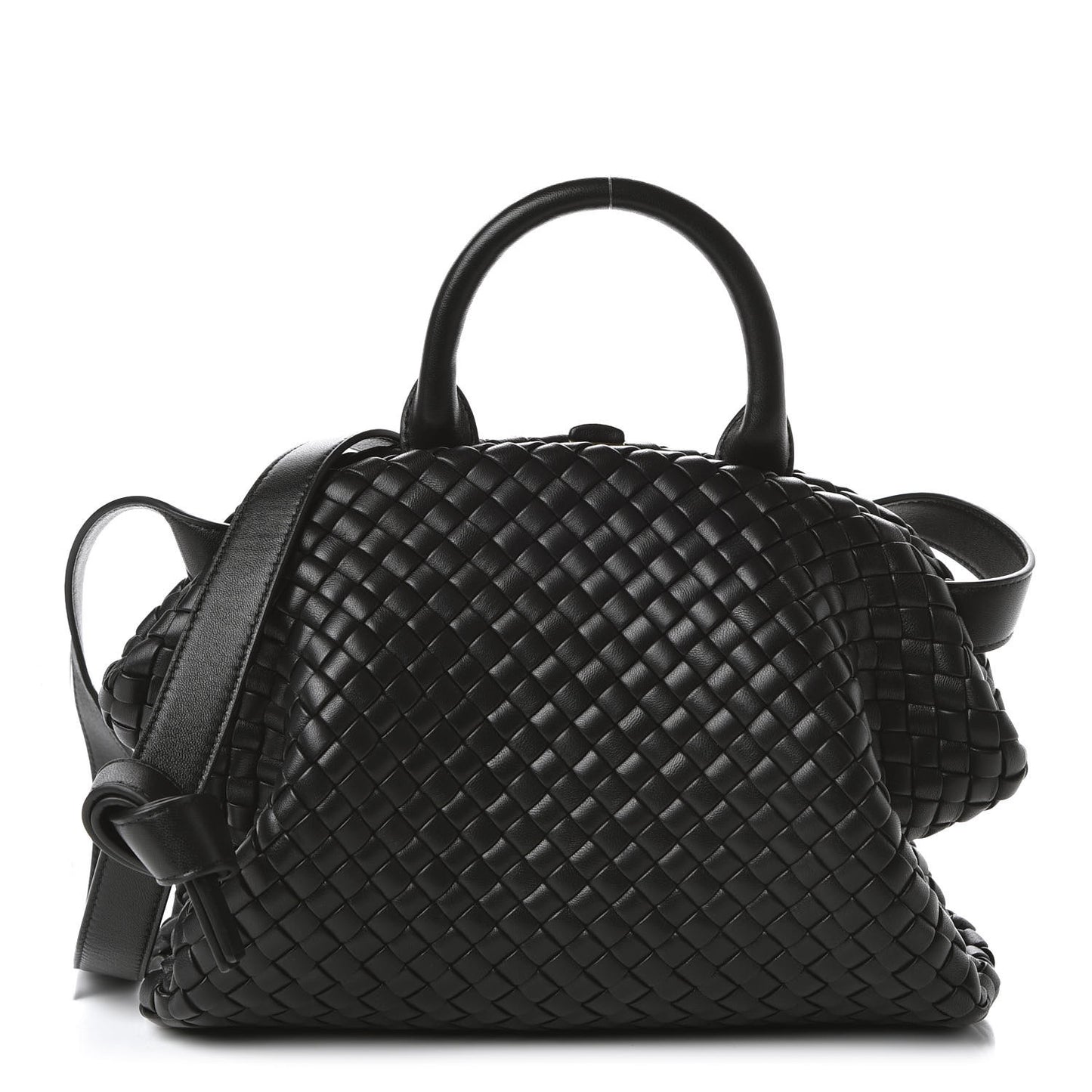 Nappa Intrecciato Small Padded The Handle Black