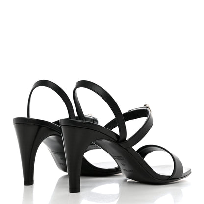 Hermes Calfskin Glamour 75 Sandals 40 Black 4 of 9