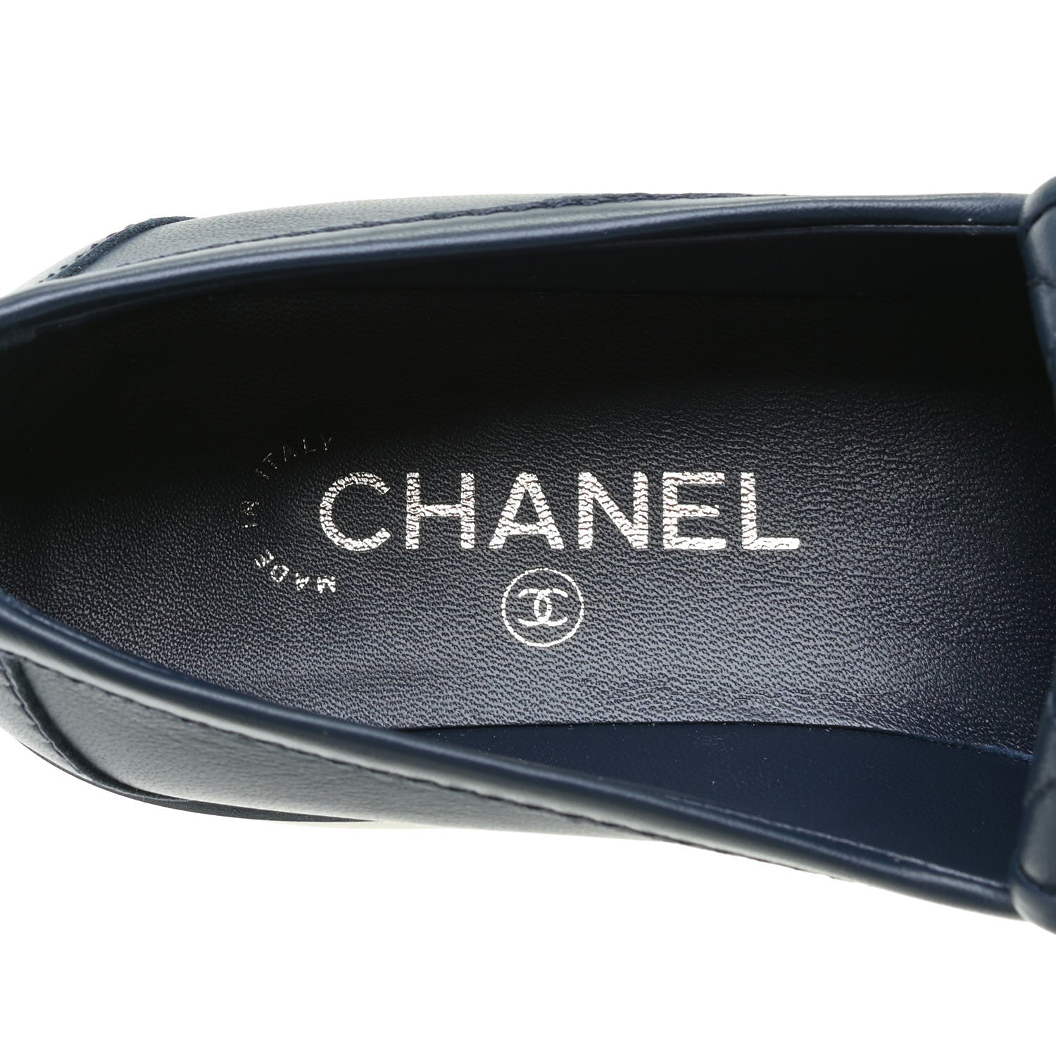 Chanel Lambskin Quilted CC Turnlock Loafers 40 Navy 7 of 9