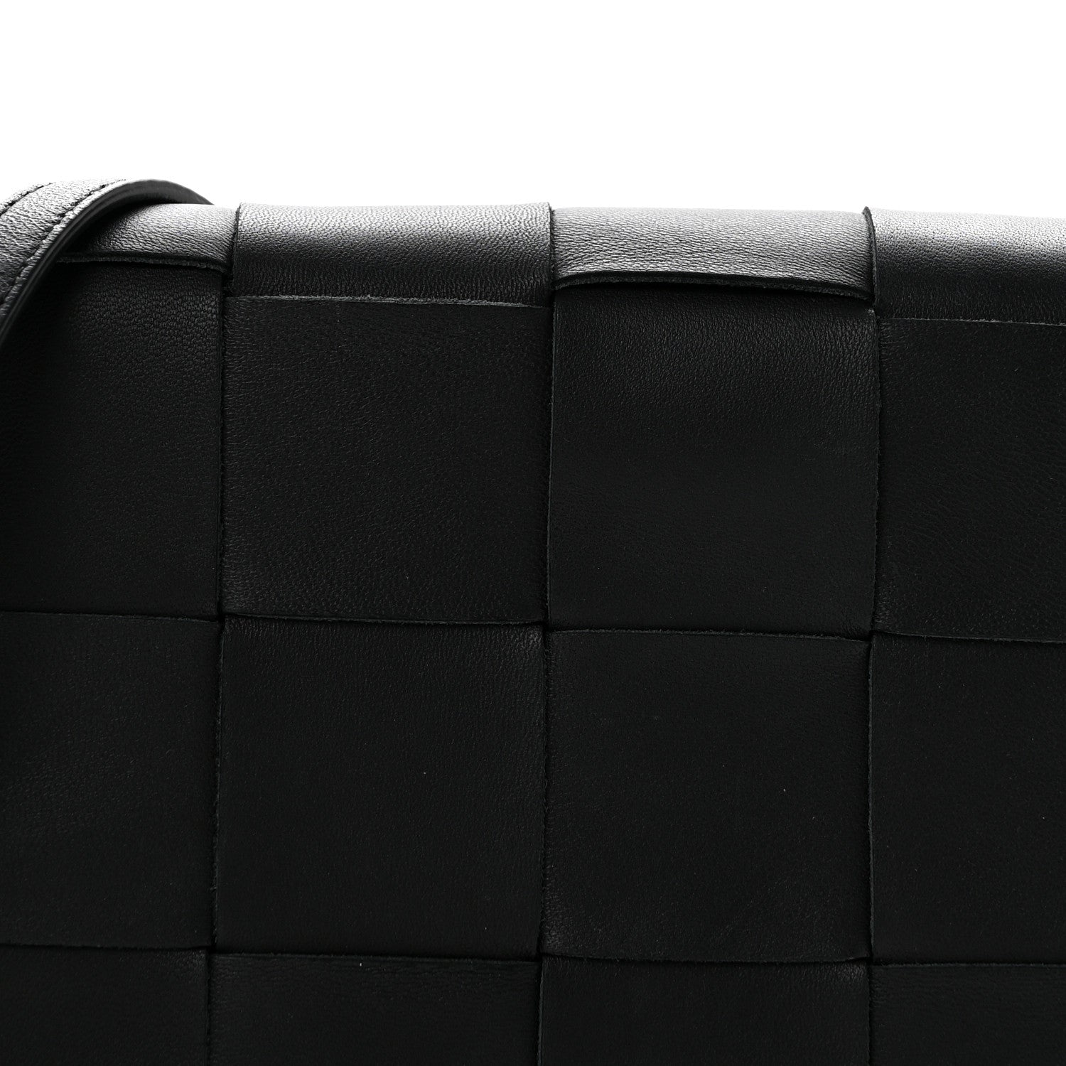 Bottega Veneta Lambskin Maxi Intrecciato Mini Cassette Crossbody Bag Black 7 of 12