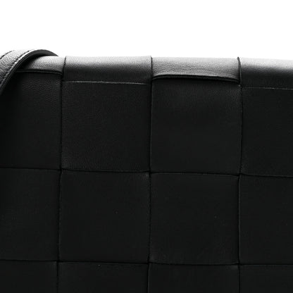 Bottega Veneta Lambskin Maxi Intrecciato Mini Cassette Crossbody Bag Black 7 of 12