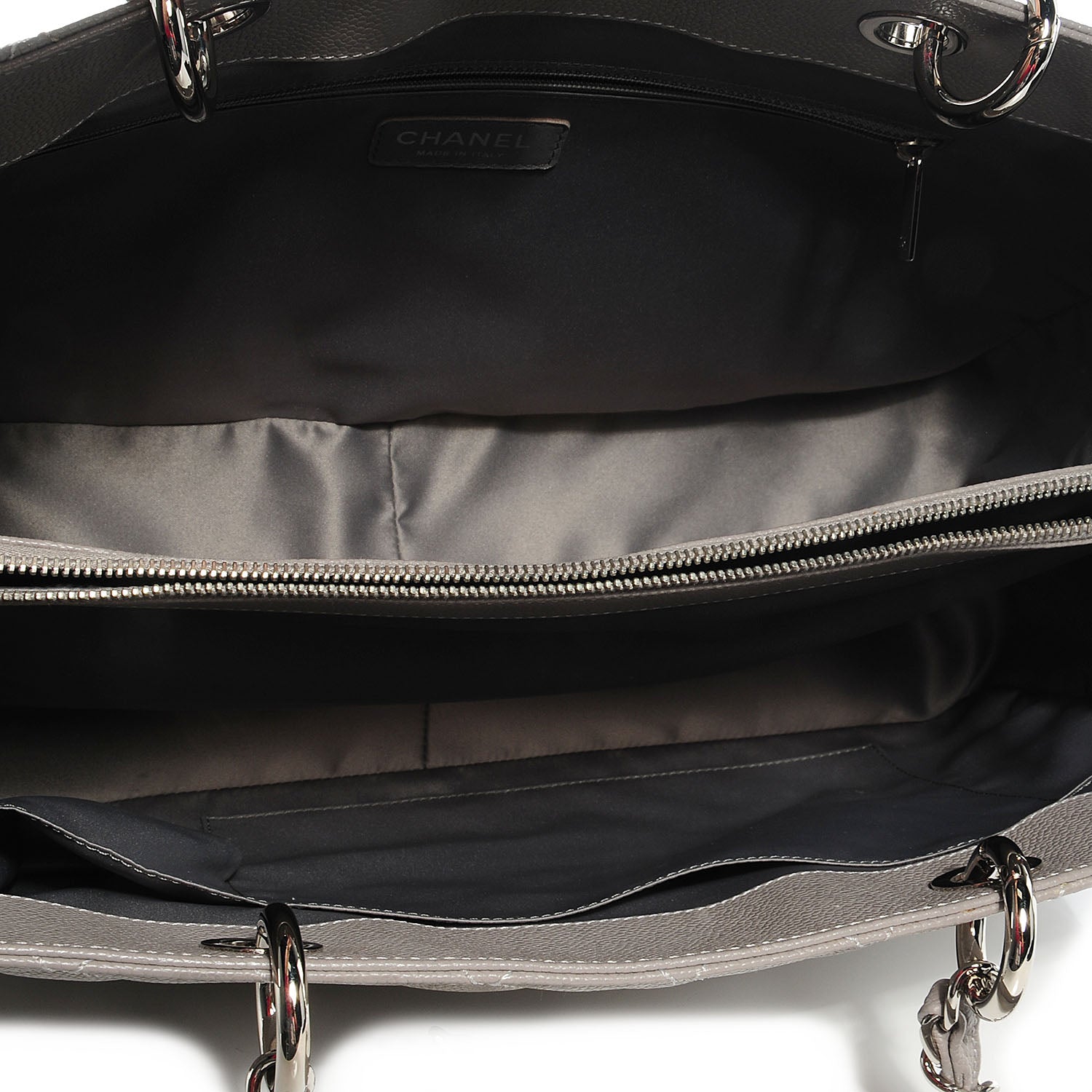 Chanel Caviar XL Grand Shopping Tote GST Light Grey 5 of 7