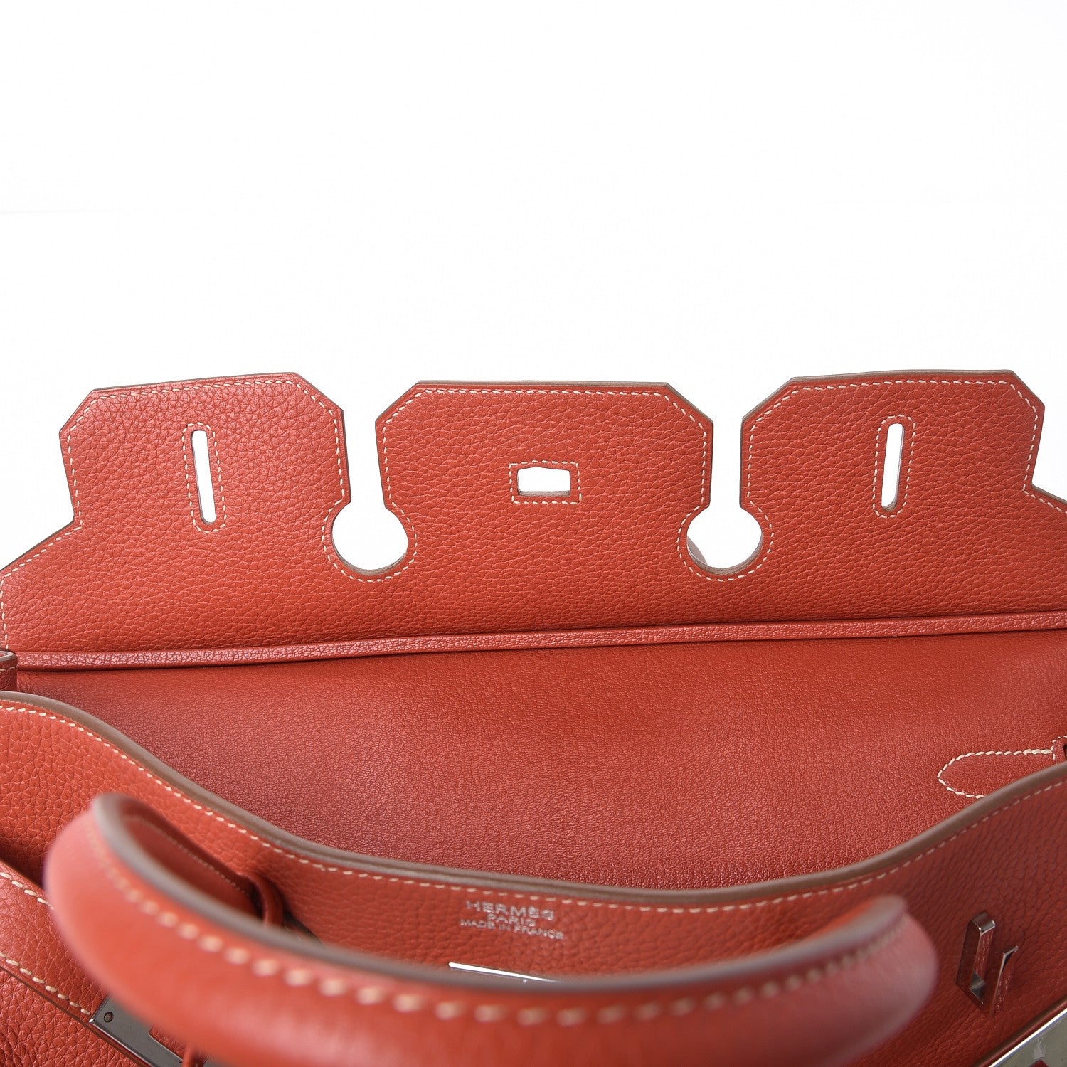 Hermes Taurillon Clemence Birkin 35 Sanguine 11 of 33