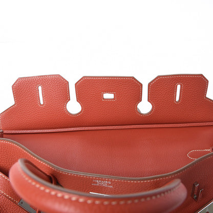 Hermes Taurillon Clemence Birkin 35 Sanguine 11 of 33
