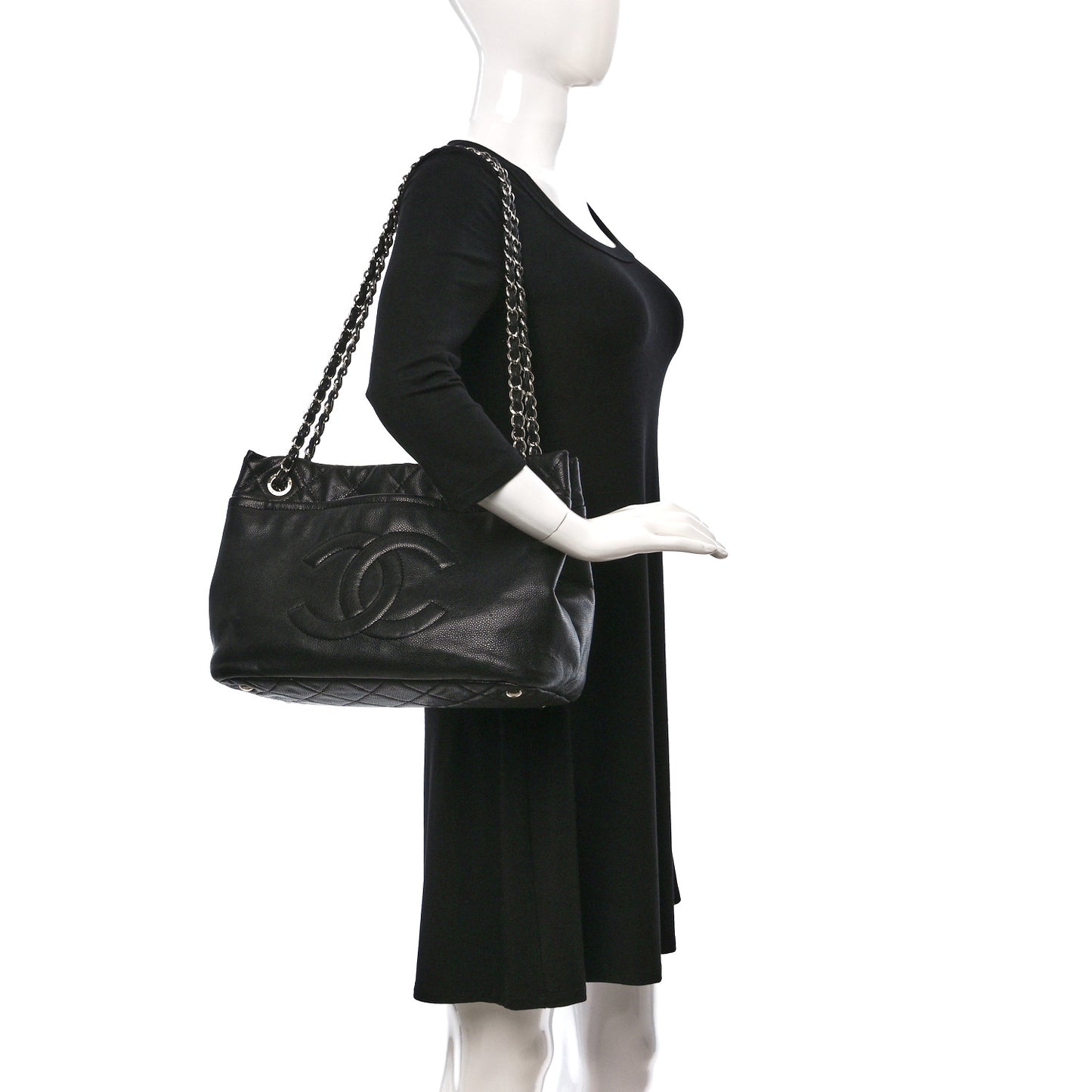 Caviar Timeless CC Soft Tote Black