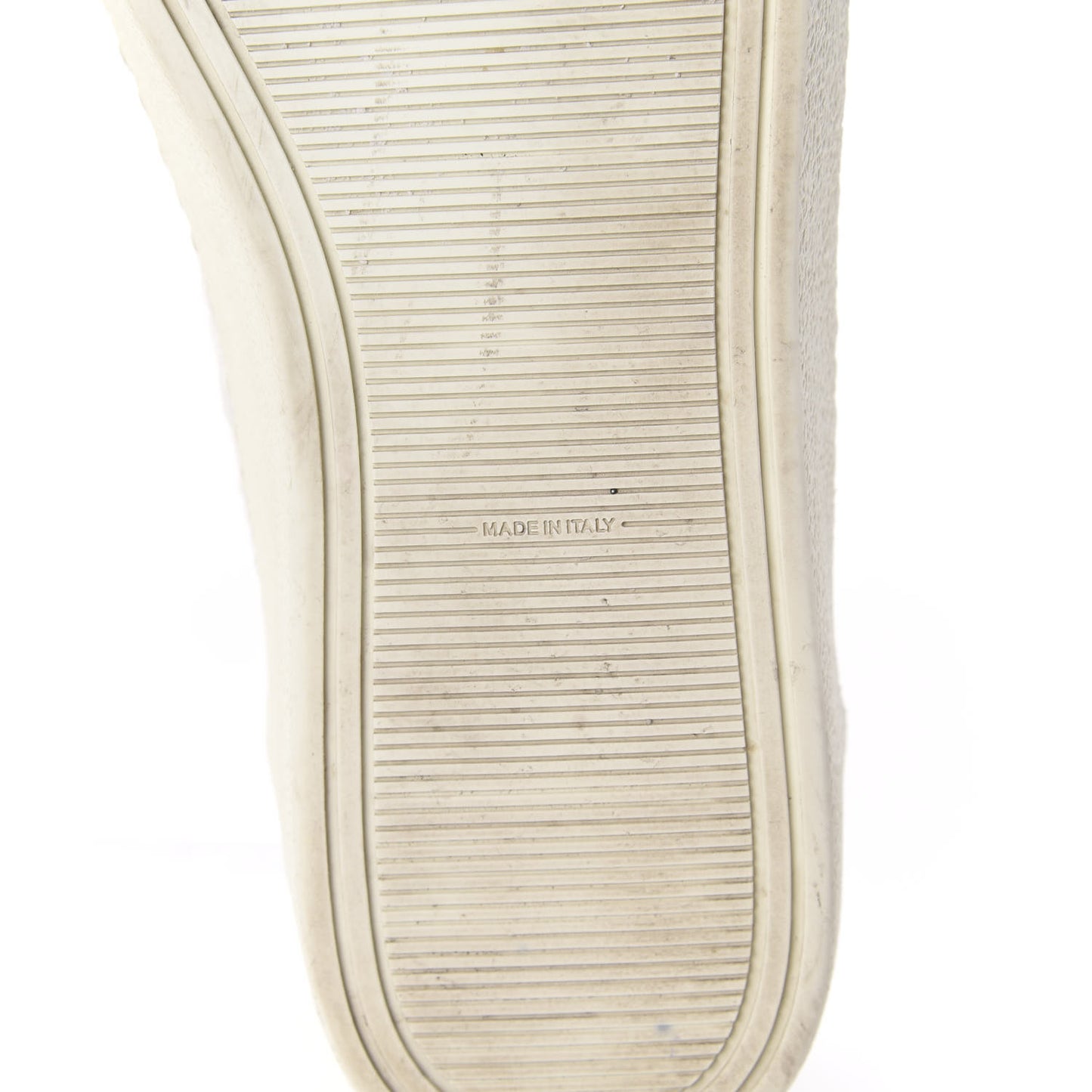 Patent Grained Goatskin Hollow Out Flower Sneakers 39 White