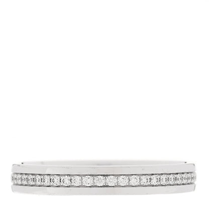 Tiffany 18K White Gold Diamond Metro Wedding Band Ring 52 6 1 of 4