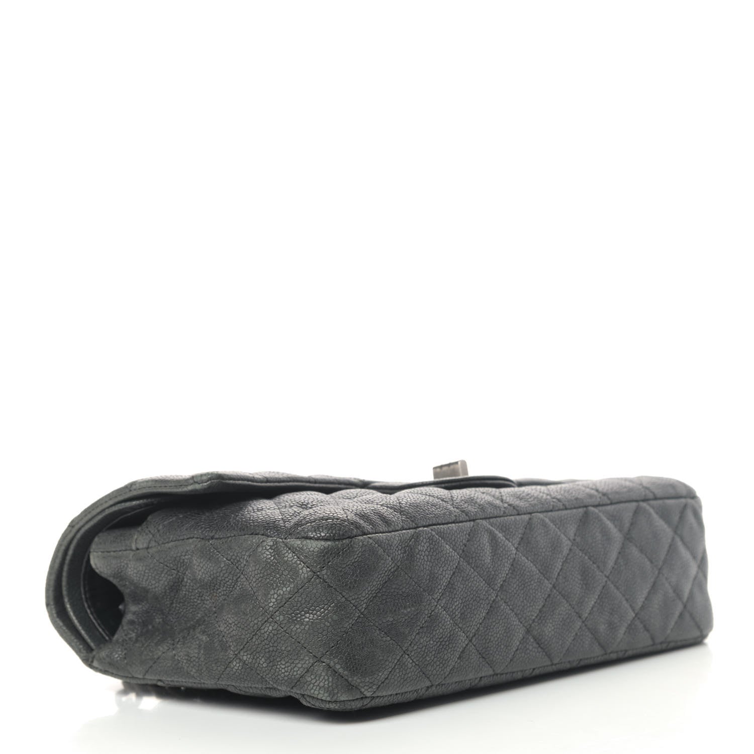 Chanel Washed Caviar Quilted 2.55 Reissue 225 Bijoux Chain Flap Black 3 of 7
