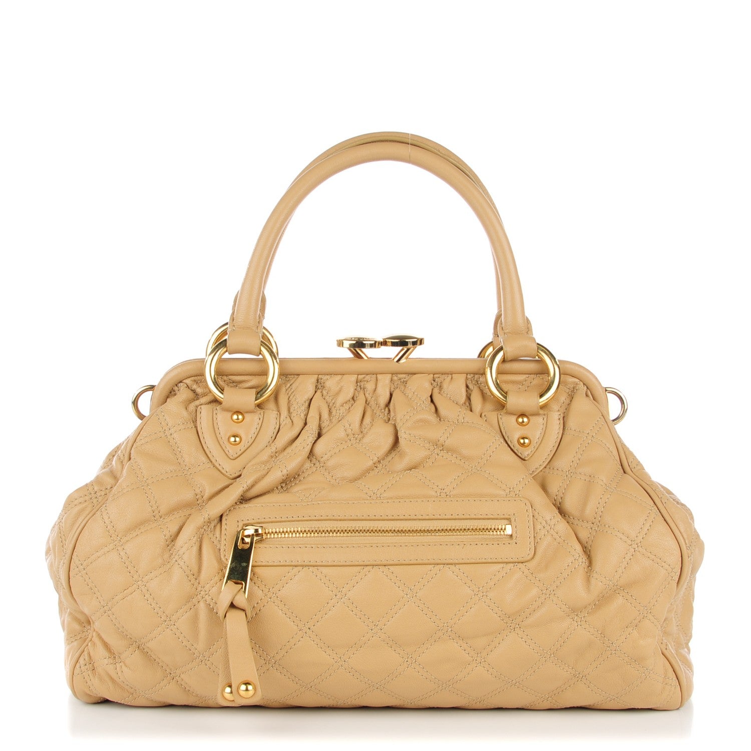 Marc Jacobs Calfskin Quilted Stam Camel 1 of 9
