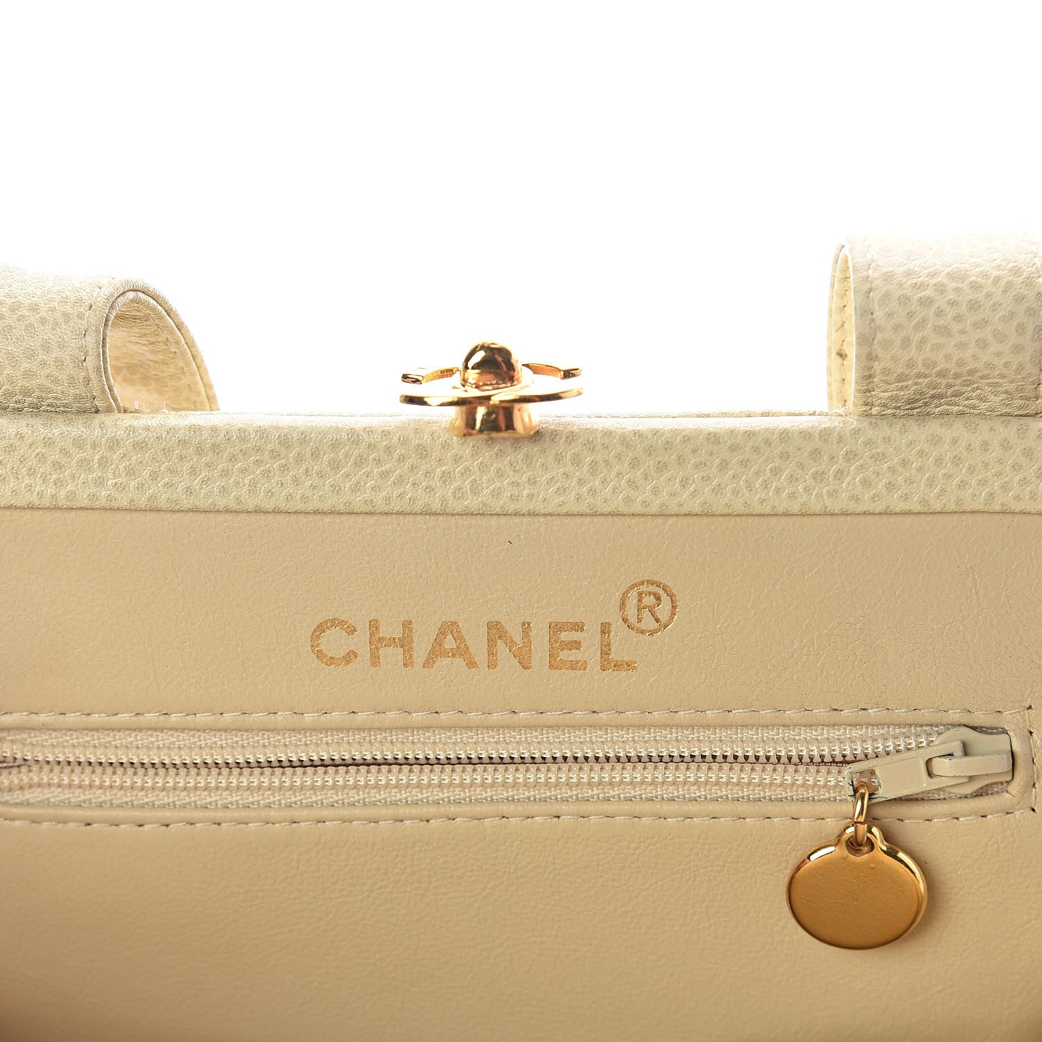 Chanel Caviar Quilted Frame Bag Ivory 7 of 10
