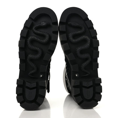 Gucci Nappa Frances GG Matelasse Platform Combat Boots 39 Black 6 of 11