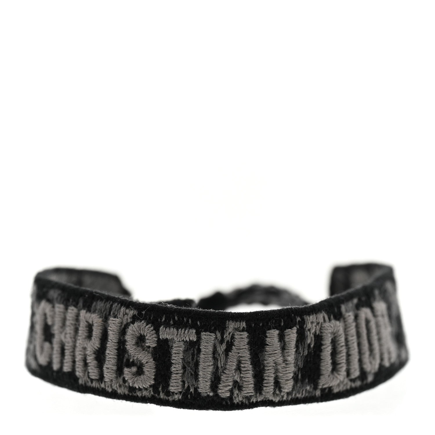 Christian Dior Woven Cotton J'Adior Leopard Friendship Bracelet Black Grey 1 of 4