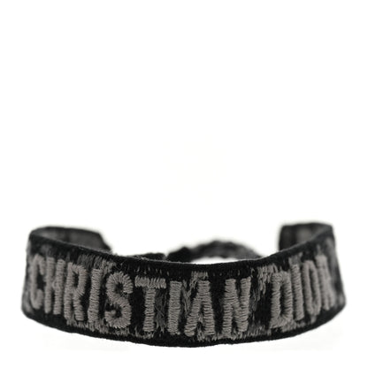 Christian Dior Woven Cotton J'Adior Leopard Friendship Bracelet Black Grey 1 of 4