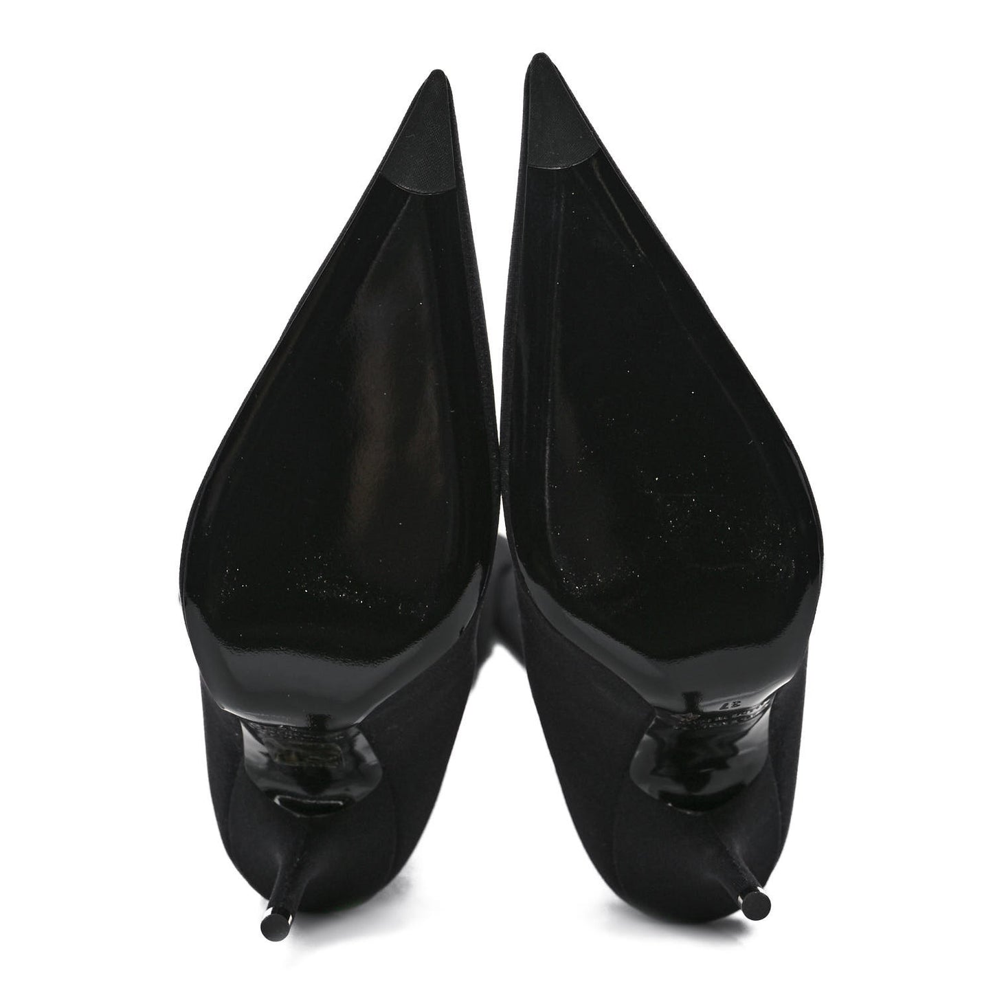 Spandex Pointed Toe Knife Thigh High Boots 37 Black