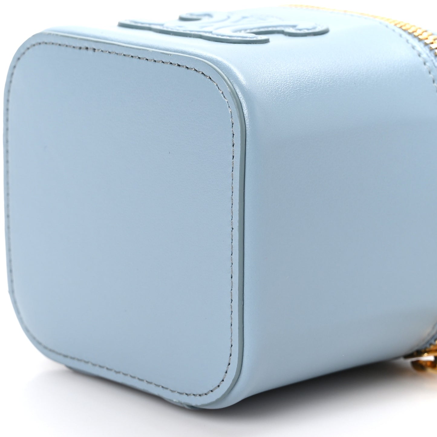 Smooth Calfskin Cuir Triomphe Mini Vanity Case California Blue