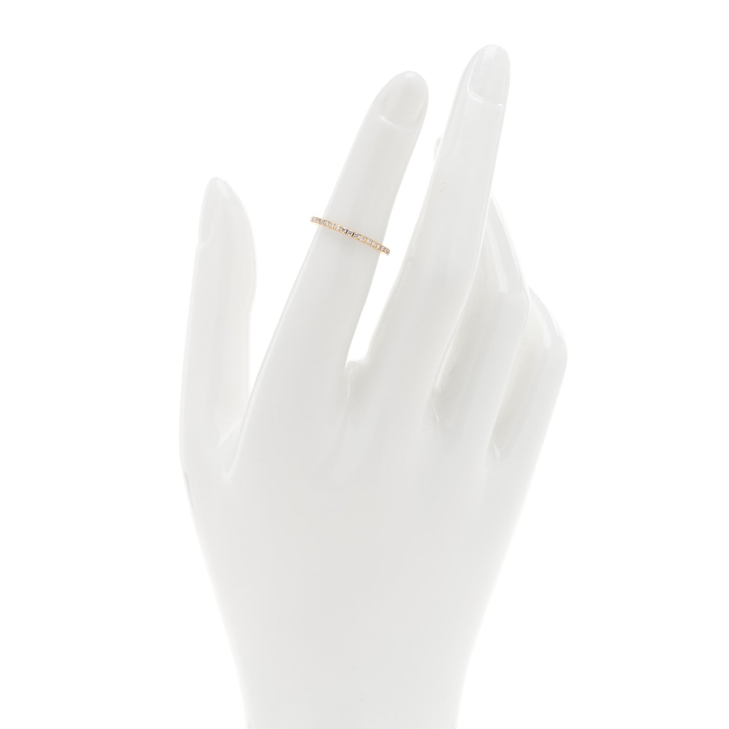 18K Yellow Gold Diamond 1.25mm Felicite Wedding Band Ring 47 4