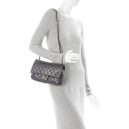 Chanel Iridescent Caviar Quilted Small Chic Flap Dark Silver 2 of 7