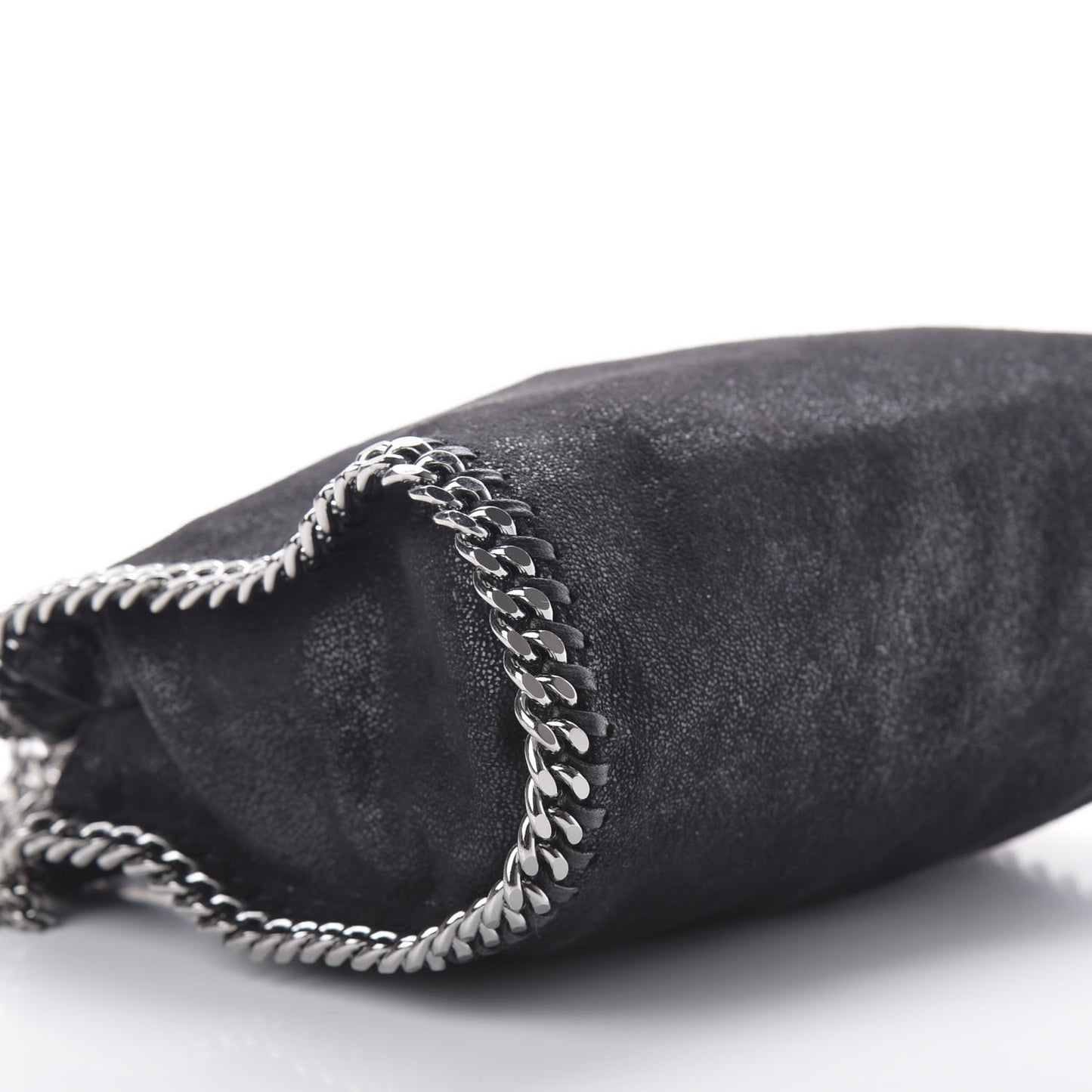 Shaggy Deer Mini Falabella Fold Over Tote Black