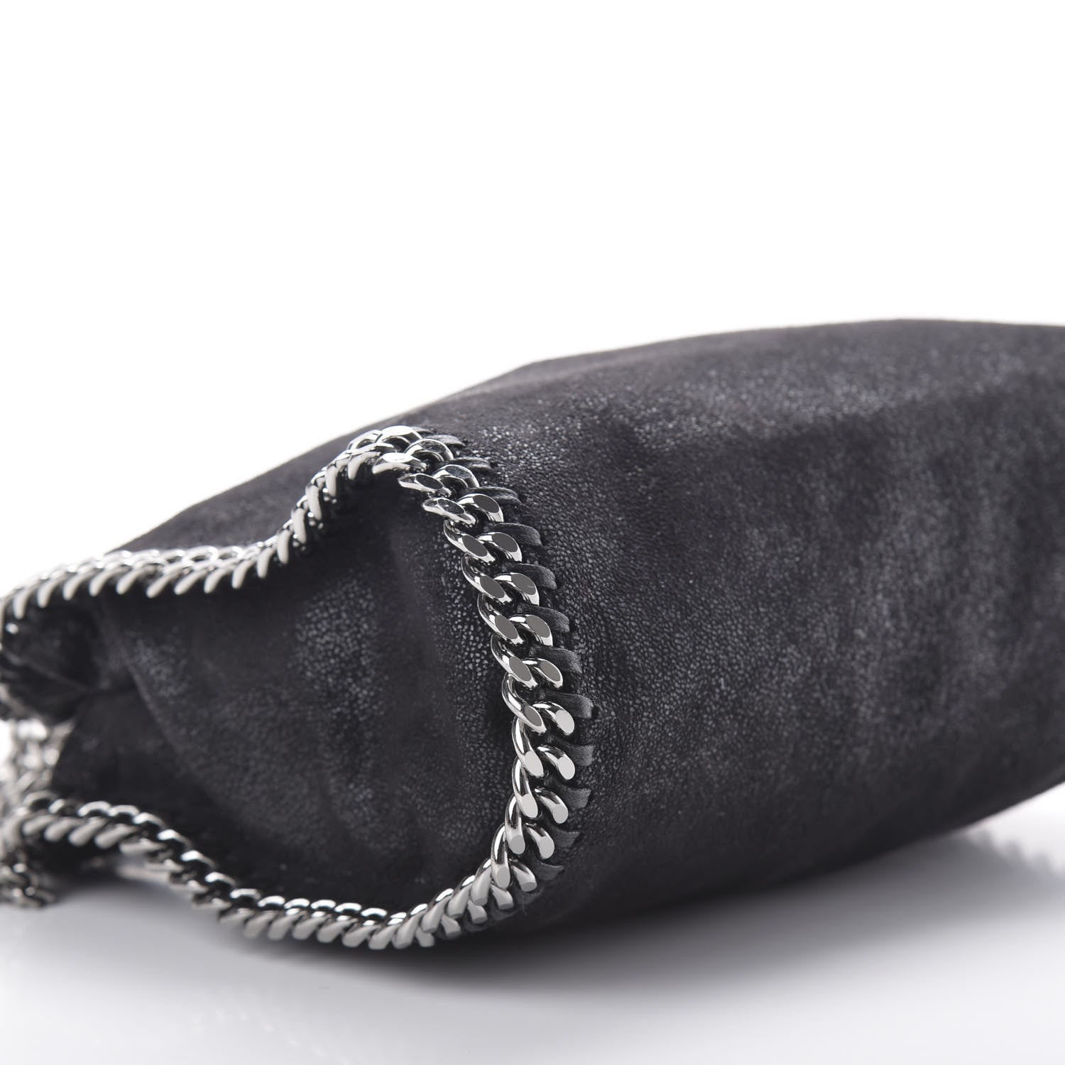 Stella McCartney Shaggy Deer Mini Falabella Fold Over Tote Black 6 of 9