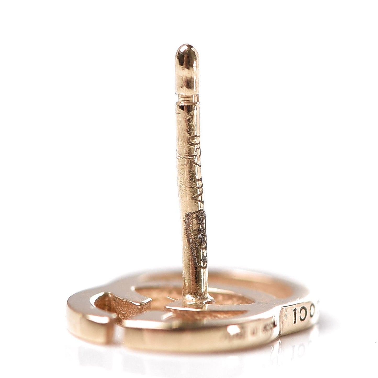 18K Yellow Gold GG Tissue Stud Earrings