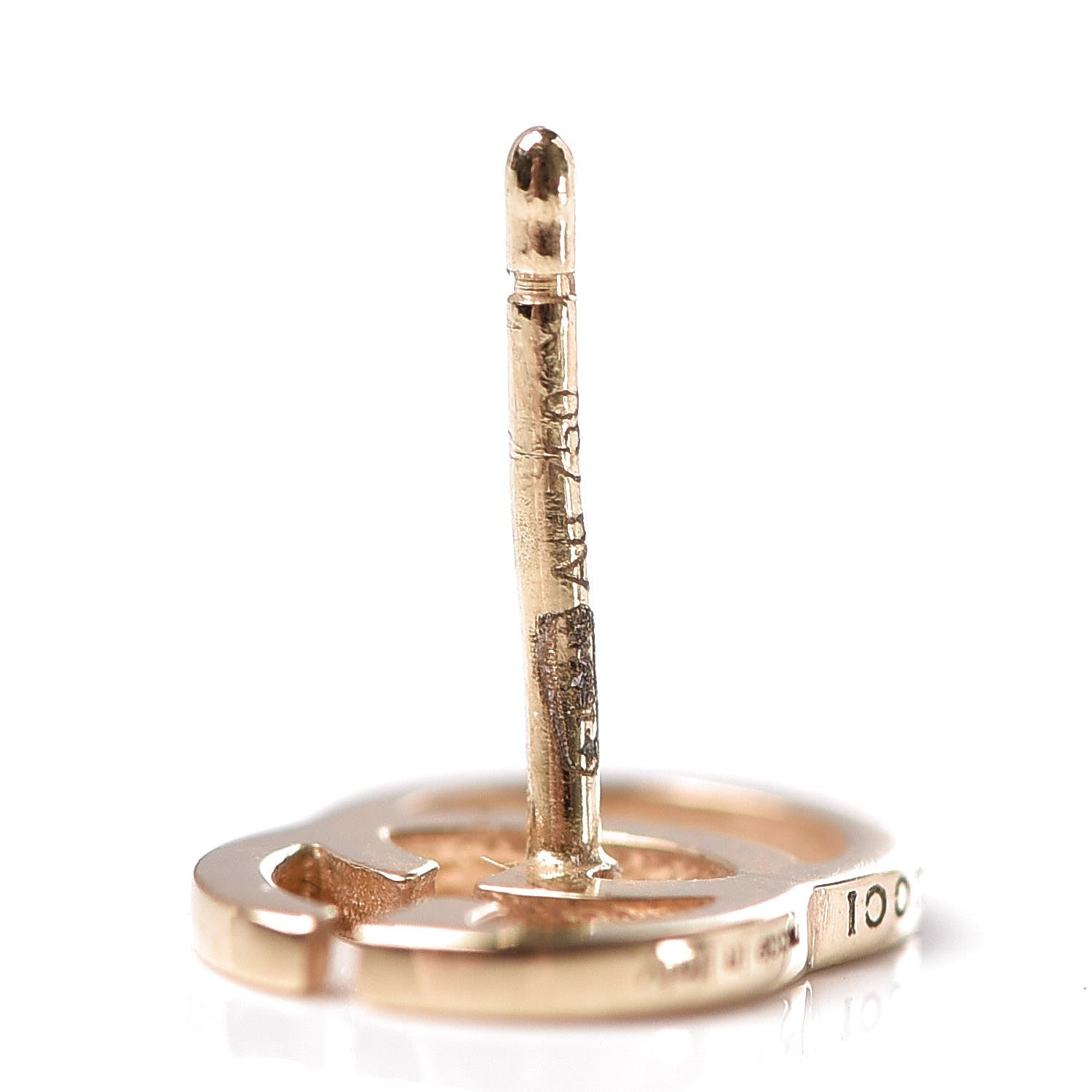 Gucci 18K Yellow Gold GG Tissue Stud Earrings 5 of 7
