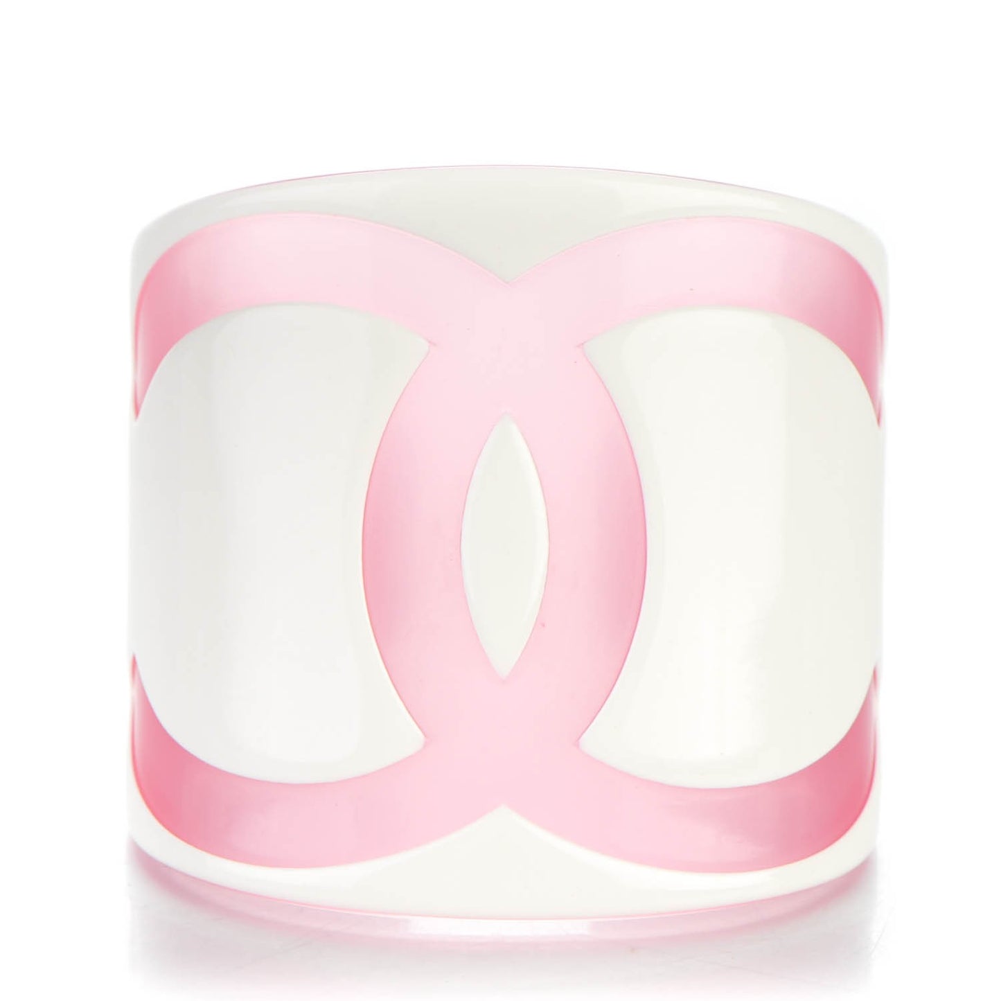 Resin CC Wide Cuff White Pink