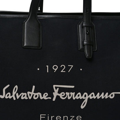Salvatore Ferragamo Canvas 1927 Signature Tote Black 10 of 15