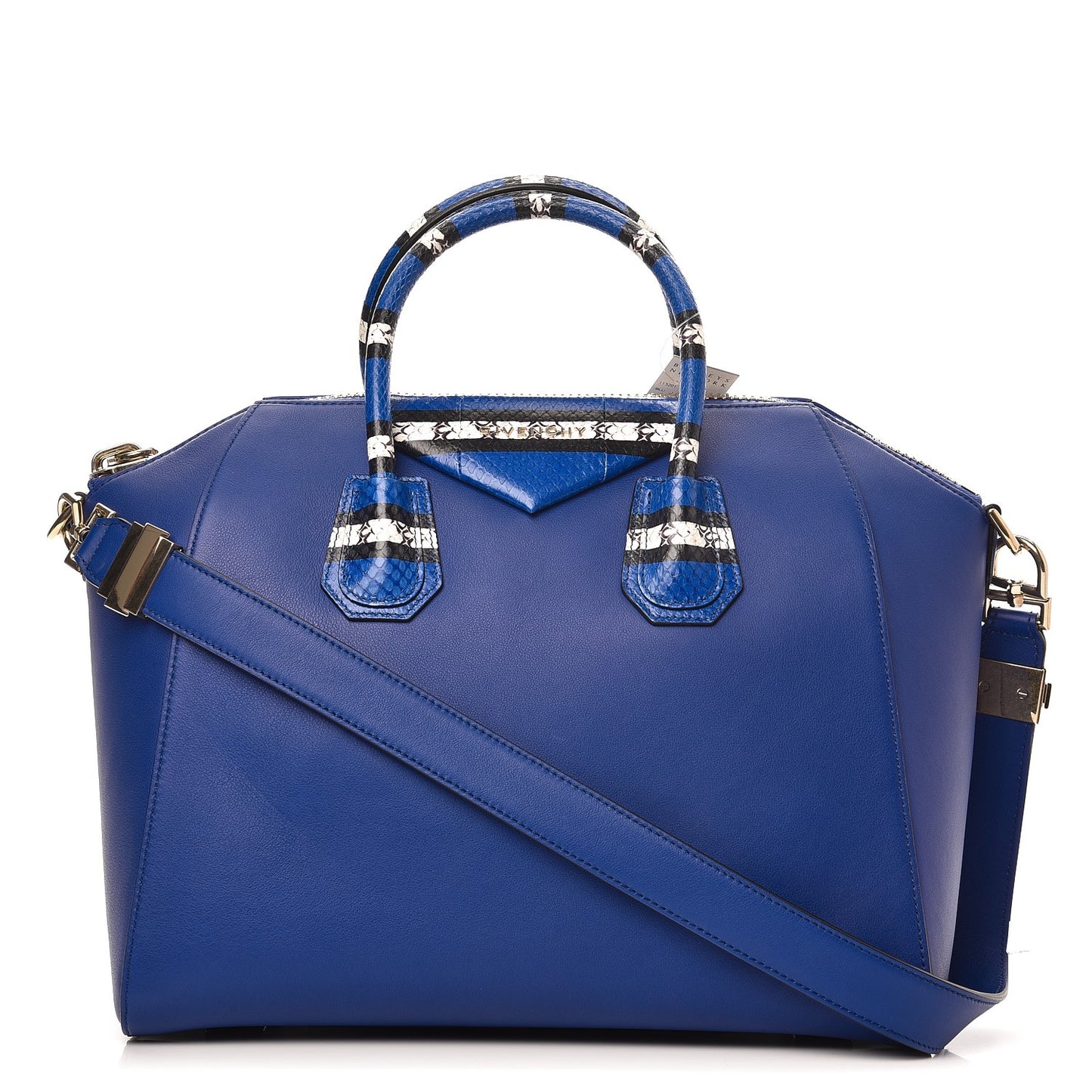 Calfskin Ayers Trim Medium Antigona Blue