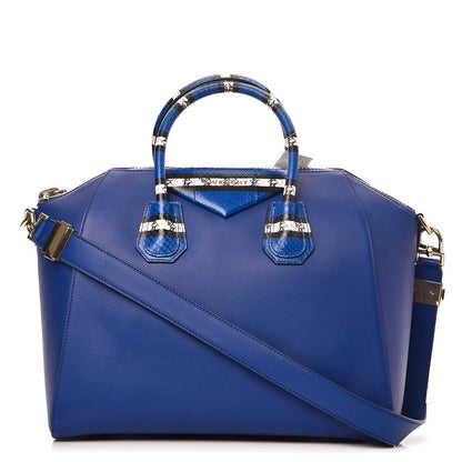 Givenchy Calfskin Ayers Trim Medium Antigona Blue 1 of 8
