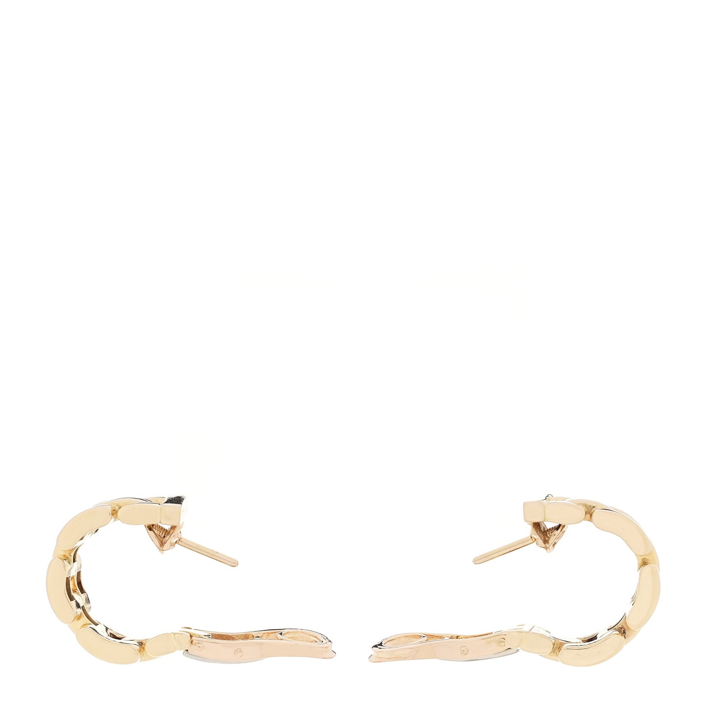 18K Yellow Gold Panthere Maillon Earrings