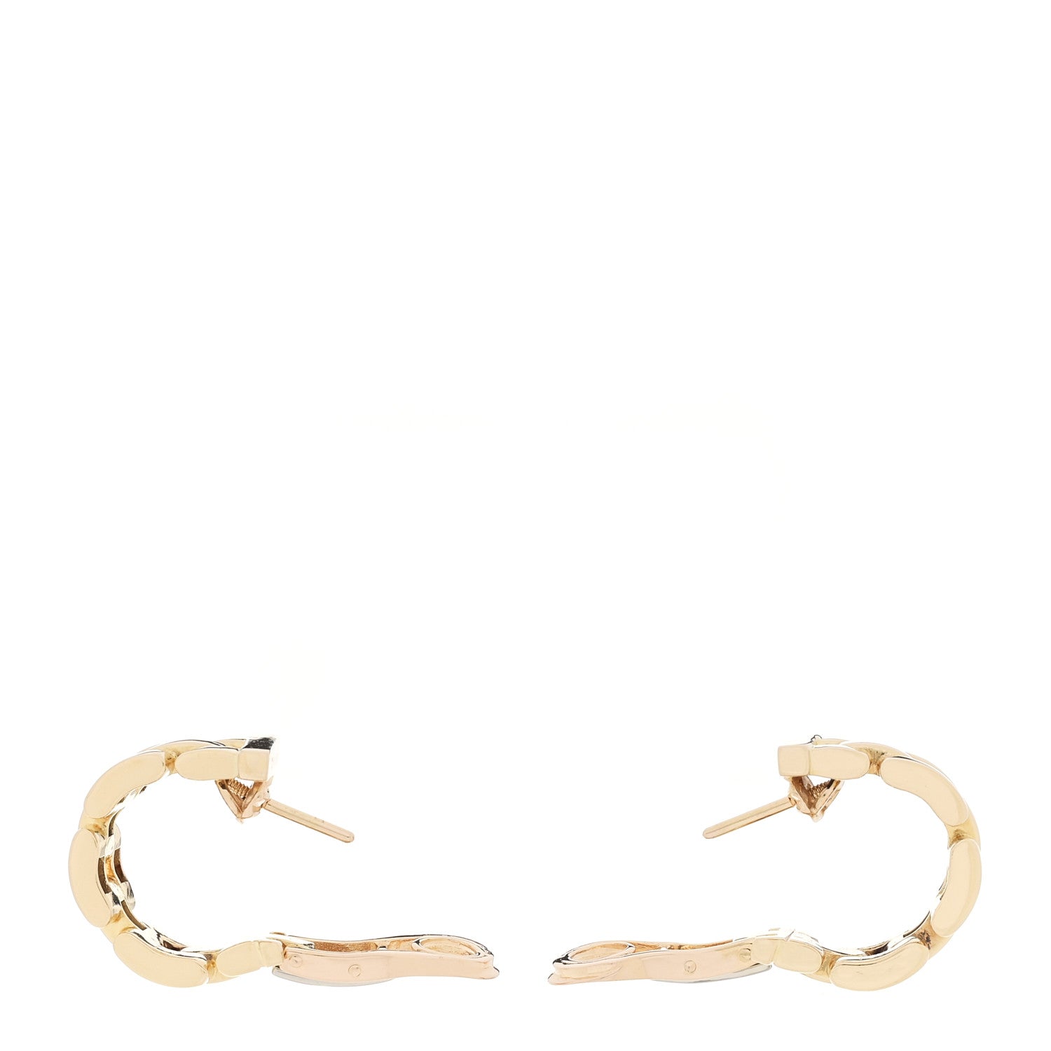 Cartier 18K Yellow Gold Panthere Maillon Earrings 3 of 6