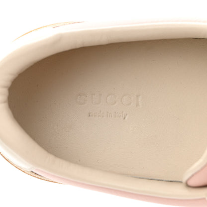 Gucci Calfskin Suede Web Womens G74 Sneakers 38 Oatmeal Soft Rose 7 of 9