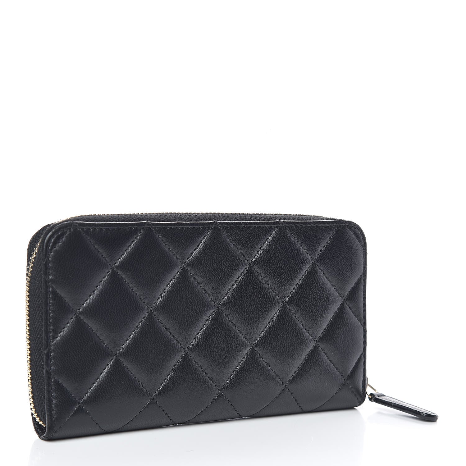 Chanel Lambskin Quilted Small Trendy CC Zip Around Wallet Black 3 of 8
