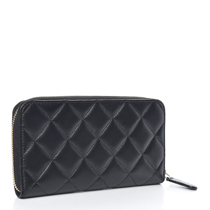 Chanel Lambskin Quilted Small Trendy CC Zip Around Wallet Black 3 of 8