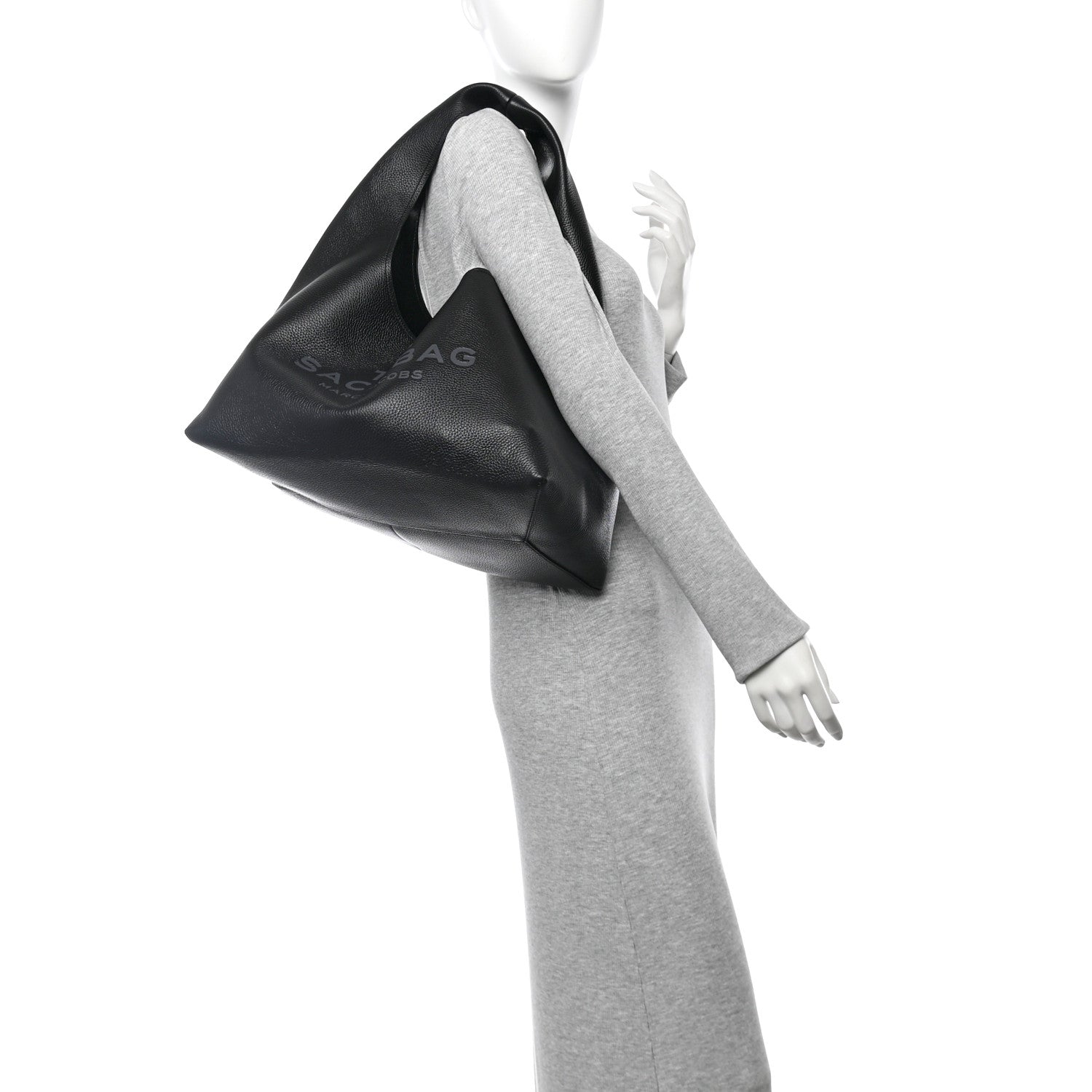 Marc Jacobs Grained Calfskin Medium The Sack Bag Black 2 of 10