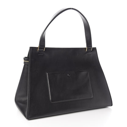 Celine Supple Calfskin Medium Edge Shoulder Bag Black 2 of 10